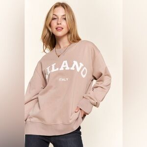 And The Why Washed Milano Pullover Sweatshirt